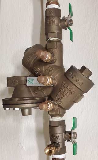 double check valve installation